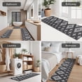 thumbnail image 5 of Black Geometric Diamond Dot Pattern Kitchen Rugs Sets Of 3,Kitchen Runner Rugs Non Skid Washable,Decorative Kitchen Floor Mats for Kitchen,Sink,Laundry,17"x30"+ 17"x47" + 17"x59", 5 of 6