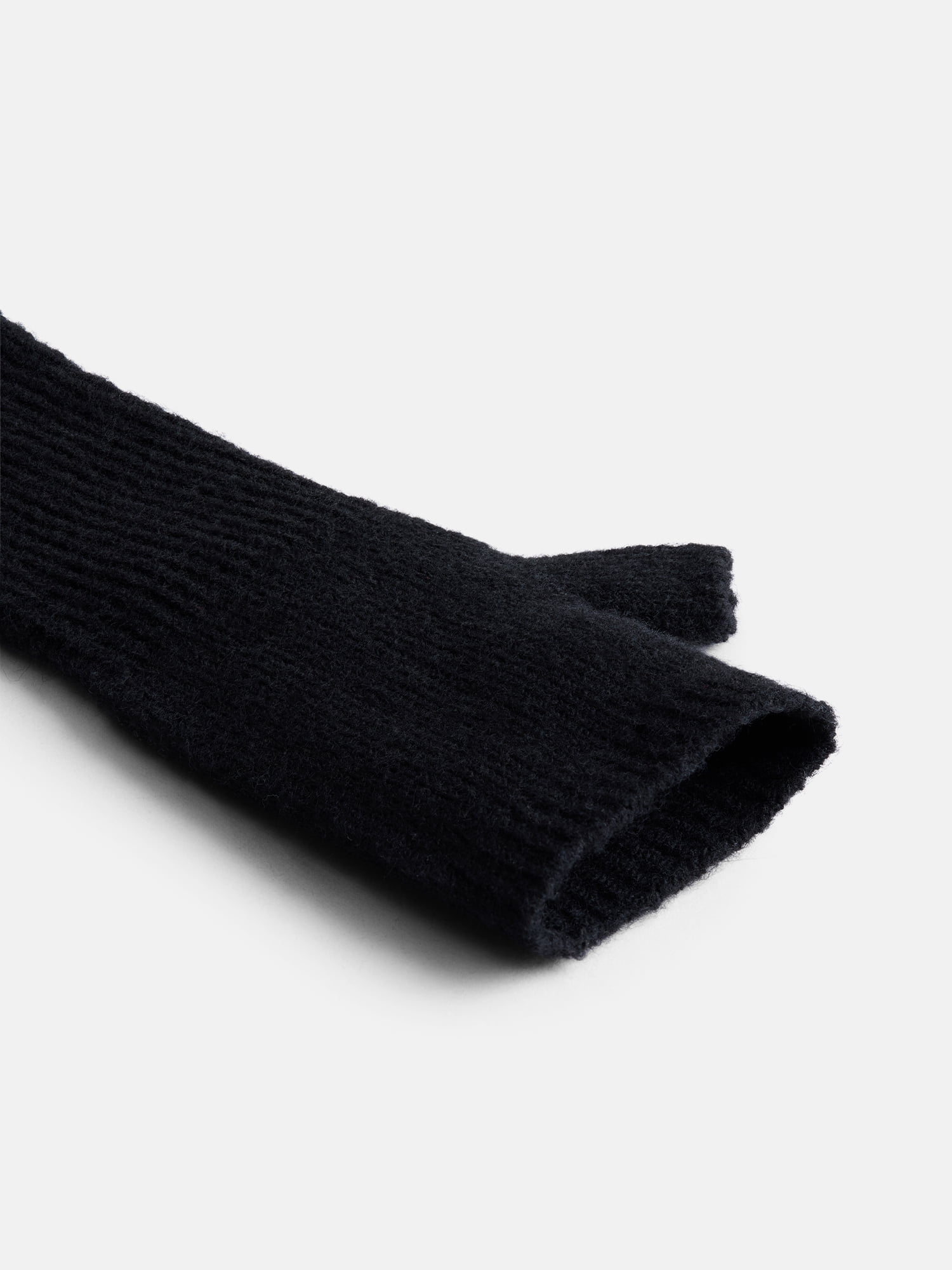 Time and Tru Women's Long Fingerless Gloves, Black, One Size
