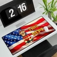 thumbnail image 3 of Firefighter Golden Retriever Hero Rescue Fire Dept Fireman USA Flag Desk Mat Full Keyboard Mouse Pad Goldens Dog Lover Gifts Idea Large Mousepad - 02026, 3 of 5
