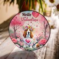 thumbnail image 3 of Hello Valentine’s Day Basset Hound Flower Crown Romantic Pink Floral Stained Glass Suncatcher Bassets Dog Breed Lovers Gifts Idea Window Hanging Sign Decor - 00031, 3 of 5