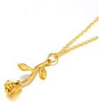 thumbnail image 2 of Stainless Steel Rose Flower Style Statement Pendant Party Necklace, 2 of 5