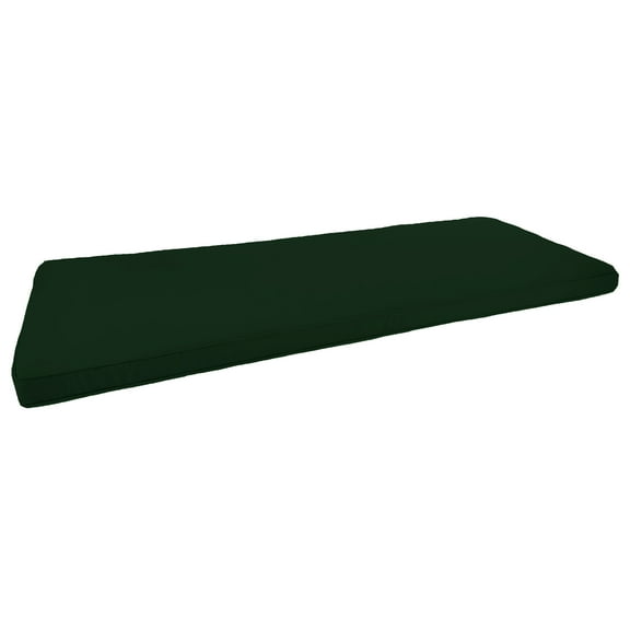 Jordan Manufacturing 40" x 17.5" Forest Green Solid Rectangular Outdoor Swing Bench Glider Cushion with Welt