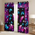 thumbnail image 2 of Castle Fairy Female Men Women Gradient Butterflies Black Out Curtains,Chic Floral Flowers Curtains Pack of 2 (42x63 Each),Abstract Ombre Bedroom Curtains,Luxury Bedroom Decor, 2 of 6