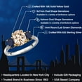 thumbnail image 2 of Gem Stone King 925 Silver and 10K Yellow Gold Peach Morganite and Blue Sapphire and Lab Grown Diamond Engagement Ring for Women | 2.77 Cttw | Oval 9X7MM | October Birthstone | Size 8, 2 of 6