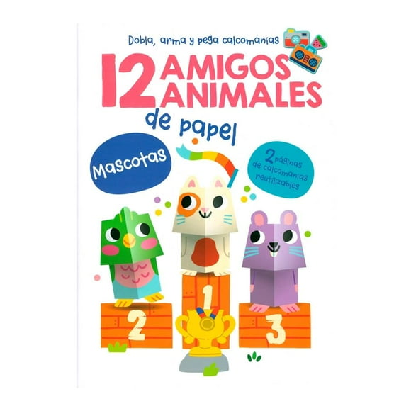 12 Amigos Animales De Papel Mascotas Yoyo Books