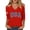 Red, variant on BByeadc 4th of July Shirts Women 3/4 Sleeve V Neck American Flag T-Shirts 4th of July Independence Day Summer Graphic Tee Tops,Red(XXXL)