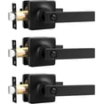 thumbnail image 1 of Levier d'Intimité Poignée de Porte Intérieure avec Serrure Levier de Porte Carré Robuste pour Lit/salle de Bain Serrures de Porte Sans Clé Réversible pour Portes Gauche Droite, 1 of 7