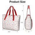 thumbnail image 3 of Tote Bag for Women - Red Christmas Tree Pattern Shoulder Bag - Large Utility Work Duffle Bag with Zipper Handbag for Travel, Work, Sprots, 3 of 5