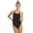 Black/Bright Purple, variant on HydroLast Piped Thin Strap One Piece Swimsuit, High Cut, Athletic (Women’s)