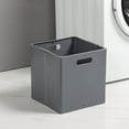 thumbnail image 4 of AZXY Collapsible Laundry Basket,Plastic Storage Bins with Handles,Flexible Laundry Hamper,Foldable Small Dirty Clothes Storage Basket for Bathroom Dormitory Toys Gray,11.02x10.62x10.62in, 4 of 6