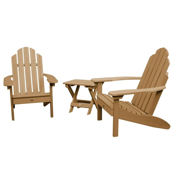 2 Classic Westport Adirondack Chairs with 1 Adirondack Folding Side Table