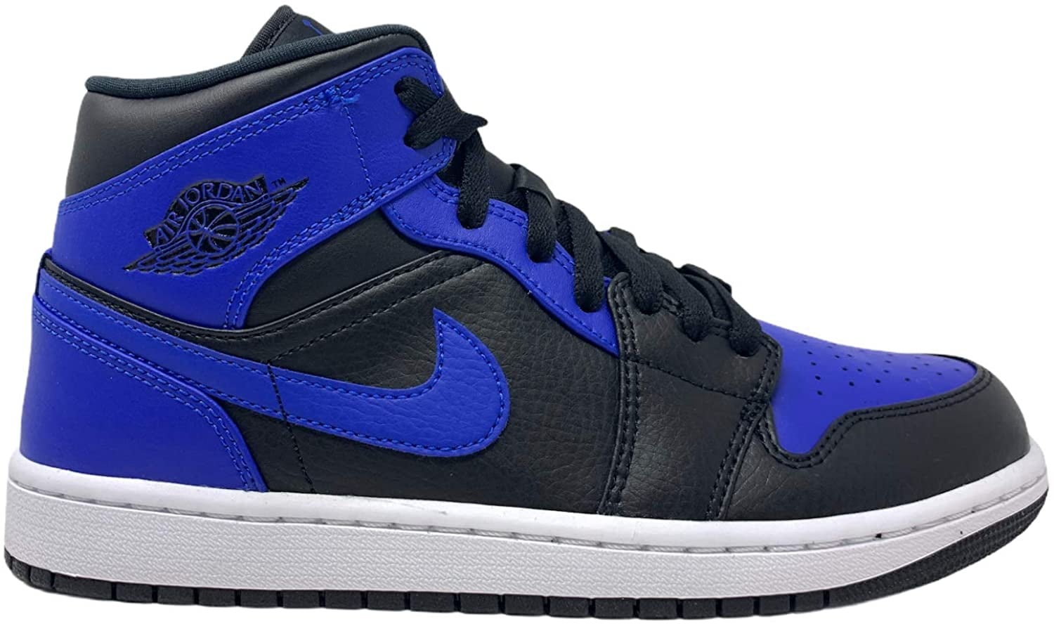 Buy Nike Jordan 1 Mid Royal Mens Blue and Black 554724-077 Online at
