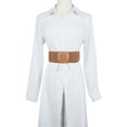 thumbnail image 5 of Women's Lace-up Tied Stretchy Corset Belts, Vintage Elegant Elastic Cinch Waistband for Costume Dress Coat Brown 70x7cm/27.6x2.8", 5 of 6