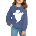 thumbnail image 2 of EnJoCho Playful Print White Hoodie Girls Soft Pullover Halloween Sweatshirt Cute Graphic Casual Streetwear Comfy Tween Lounge Wear, 2 of 7