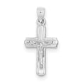 thumbnail image 1 of Sterling Silver Rhodium-Plated Hollow Crucifix Pendant (28 X 14) Made In Indonesia qc5403, 1 of 2