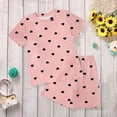 thumbnail image 2 of TOWED22 Infant Summer Clothes 2 Piece Sets Print Shirt Tee + Elastic Waist Shorts Casual Outfits Toddler Girl Clothing(Pink,3-4 Y), 2 of 6