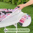 thumbnail image 5 of French Bulldog and Flower Round Fitted Tablecloth with Elastic Edge,Dining Table Cover Waterproof,Outdoor Round Tablecloth for Camping,Dining,Indoor and Outdoor, 5 of 7