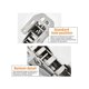 thumbnail image 4 of 1pc 3inch/5inch Quiet Damping Buffer Non-Drill Concealed Hinge, Thickened Frog-Shaped Hinge For Cabinet Door ,Thickened Closet Door Spring Hinge Hydra, 4 of 5