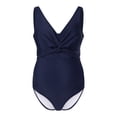 thumbnail image 5 of AOMPMSDX Summer Womens Maternity Ruffle Swimwear Bathing Beach Sexy Swimsuit Suits Maternity Pregnancy Bikini Swimwear Navy Plus Size Summer Vacation Wear XXL, 5 of 7