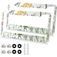 thumbnail image 2 of Coolnut Herb and Wildflower License Plate Frames 2 Pack, Waterproof Aluminum Alloy Car Tag Holder 2 Holes License Plate Covers with Screw Caps Auto Accessories, 2 of 7