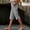 Gray, variant on Women's Elastic Waist Capri Pants with Side Button Details - Split Hem & Side Pockets - Lightweight Linen Blend Summer Casual Bottoms