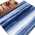 thumbnail image 2 of Area Rug for Living Room, Navy Blue Ombre Non-Slip Indoor Ex Large Carpet for Bedroom/Dining Room, Modern Abstract Art Farmhouse Washable Low-Profile Rectangle Floor Runner Rugs - 8 x 10 Ft, 2 of 7