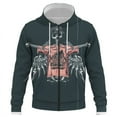 thumbnail image 1 of Sudadera con capucha y cremallera para hombre y mujer, con estampado 3D de flores, estilo harajuku, hip hop, 2024, 1 of 6