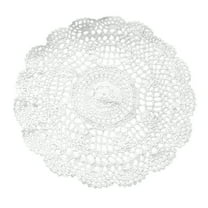 AUQ White Handmade Crochet Doilies Table Mats Lace Doilies Doily Round Lace Placemats Crochet Placemat Table Runners 36"es