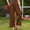 Brown, variant on Tummy Control Cropped Wide Leg Pants Stretchy Resort Wear Yoga Pants High Waist Vacation Beach Pants Travel Breathable Elastic Waist Pants Loungewear Drawstring Waist Wide Leg Brown 2XL