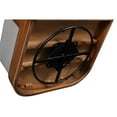 thumbnail image 3 of Paradiso Outdoor Solid Teak Swivel Chair - Gray Fabric, 3 of 5