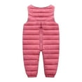 thumbnail image 4 of GJSYRH Toddler Boys Girls Puffer Snow Pants Baby Winter Warm Snowsuit Zip Up Quilted Down Overalls Windproof Ski Outfits Red 3.5-4 Years, 4 of 9