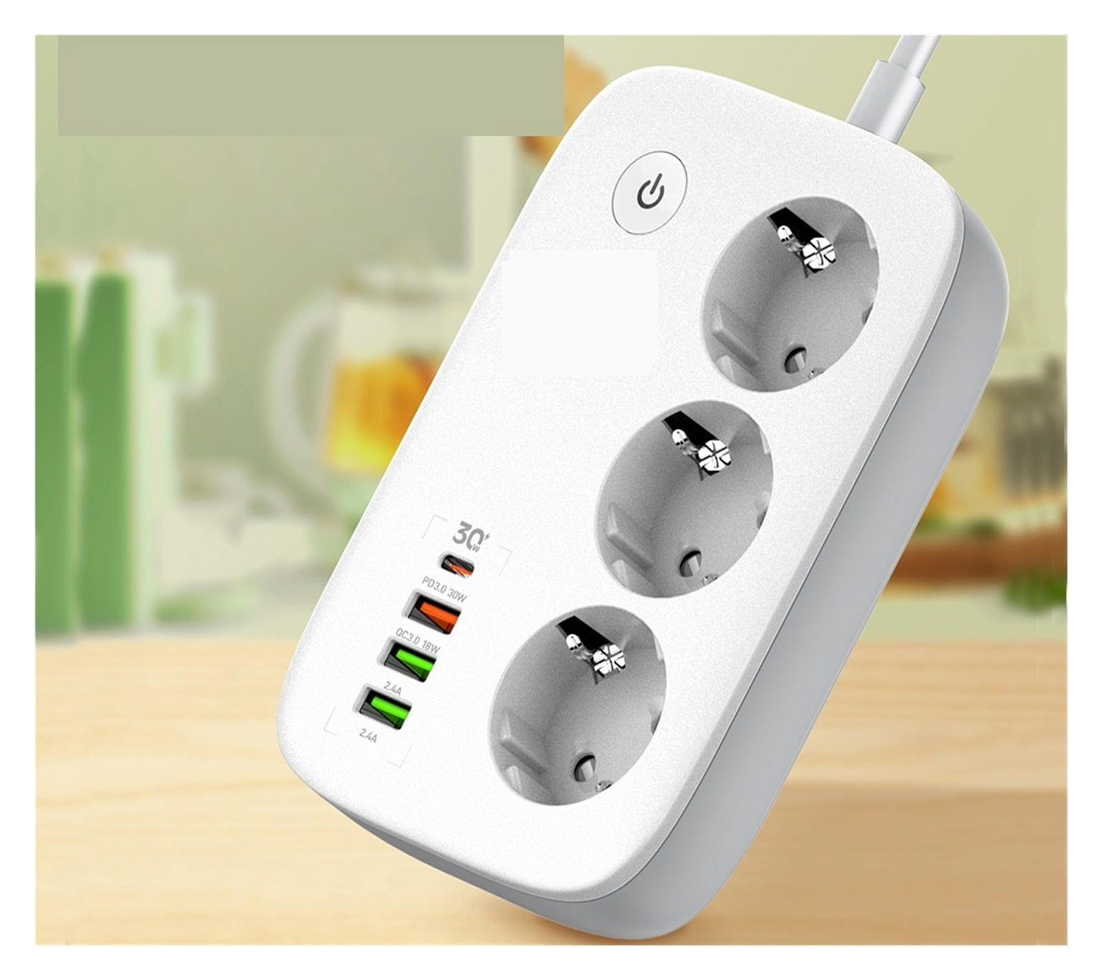 Power Strip 3 USB Extension Socket 3 Outlets Socket Adapter APP Remote Control Smart