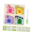 thumbnail image 4 of HILABEE Wooden Puzzle Games Early Learning Developmental Games for Toddlers Girls C, 4 of 9