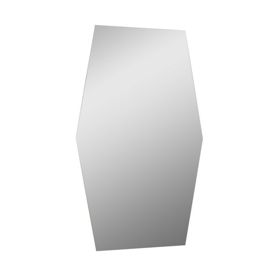 Decor Wonderland Charly 22 in. W x 28 in. H Hexagon Polished Frameless Bathroom Vanity Wall Mirror Hangs Horizontal & Vertical