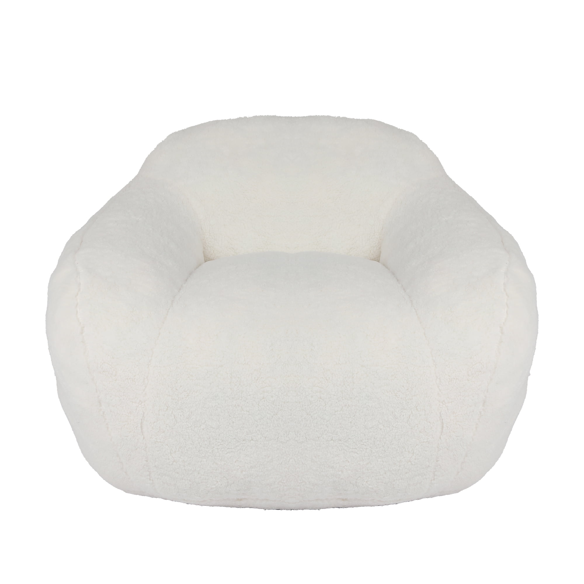 Kumix Bean Bag Chair, Comfy Beanbag Giant Bean Bag Chair for Adults with Spacious Design Bean Bag Couch with Armrest Large Bean Bag Chair with Memory Foam Filler for Living Room Bedroom, White