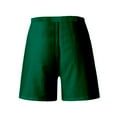 thumbnail image 5 of DBAIXID Shorts for Women Plus Size athletic Lightweight Pull on Wide Straight Leg Stretch Pleated Shorts with Pockets Knee Length Summer Elastic High Waisted Bermuda Shorts Dark Green 4XL, 5 of 7