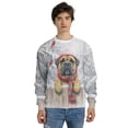 thumbnail image 4 of Playful Bullmastiff Welcomes Winter Snowy Day with Cardinal Bird All Over Print 3D Sweatshirt Unisex Merch Dog Lover - 2017, 4 of 6