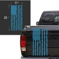 thumbnail image 2 of Distressed American Flag Truck Tailgate Vinyl Decal Compatible with Most Pickup Trucks USA Sticker Pickup Truck Car Sticker Rear Graphic (11" x 25", Ice Blue), 2 of 8