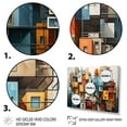 thumbnail image 3 of Designart "Cityscape Bluiding Geometric composition I" City Floater Framed Canvas Art Print, 3 of 7