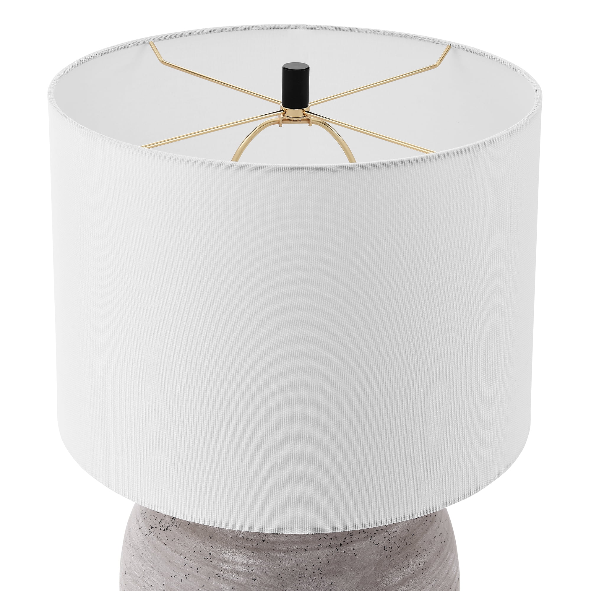 Shira 23" Tall Ceramic Table Lamp with Fabric Shade in Cool Terracotta/White