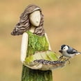 thumbnail image 4 of Estatua de jardín de hadas con comedero para pájaros, adornos de resina para césped, esculturas artísticas de jardín para decoración al aire libre, 4 of 8
