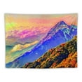 thumbnail image 5 of PRATYUS Sunset Mountain Tapestry Forest Tree Nature Landscape Tapestry Colorful Sunrise Tapestry Psychedelic Wall Hanging Headboard Tapestry for Bedroom Living Room Home Decor  Painting, 5 of 6