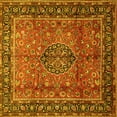 thumbnail image 1 of Ahgly Company Machine Washable Indoor Square Persian Yellow Traditional Area Rugs, 3' Square, 1 of 4