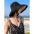 thumbnail image 3 of Sombrero de sol para mujer, plegable, reversible, con protección solar UV, ala ancha, gorra de playa de verano Adepaton WMZL-1353-5, 3 of 4