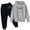 A-Grey, variant on Tiweut Girls 2pcs Outfits Bow Print Long Sleeve Hoodies and Shorts Kids Set,2-3 Y