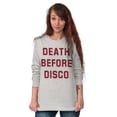 thumbnail image 4 of Death Before Disco Classic Quote Long Sleeve TShirt Men Women Brisco Brands X, 4 of 6