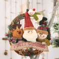 thumbnail image 3 of Corona de mimbre de Navidad con 4 muñecos de Navidad de peluche de franela, decoración de puerta, colgante, guirnalda frontal, decoración de vacaciones de Navidad WD.WDQZL Hogar, 3 of 7