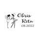 thumbnail image 1 of Etiqueta rectangular personalizada, pegatina de boda, transparente, con logotipo personalizado, nombre personalizado y etiqueta de vela, 100, 1 of 4