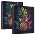 thumbnail image 2 of Pineapple with Sunglasses 3 Ring Hardcover Binders 1.5in Round Rings for Letter-Size Folder Paper Organizer Pockets for Office Student Recipe, 2 of 9