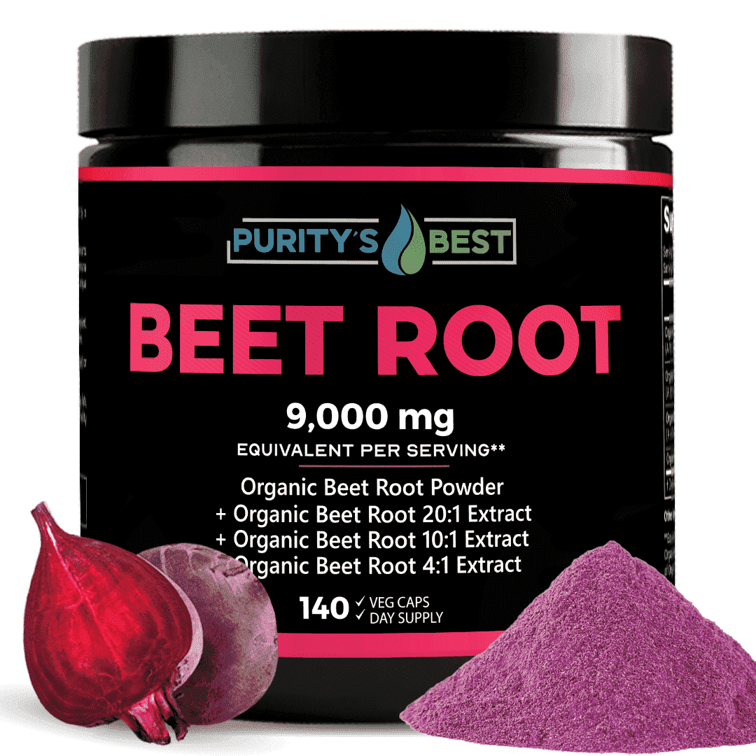 Purity’s Best Beet Root Dietary Supplement Capsules Energy and Antioxidant Support 140 Count